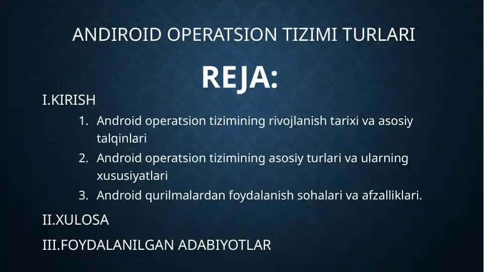 Android operatsion tizimi