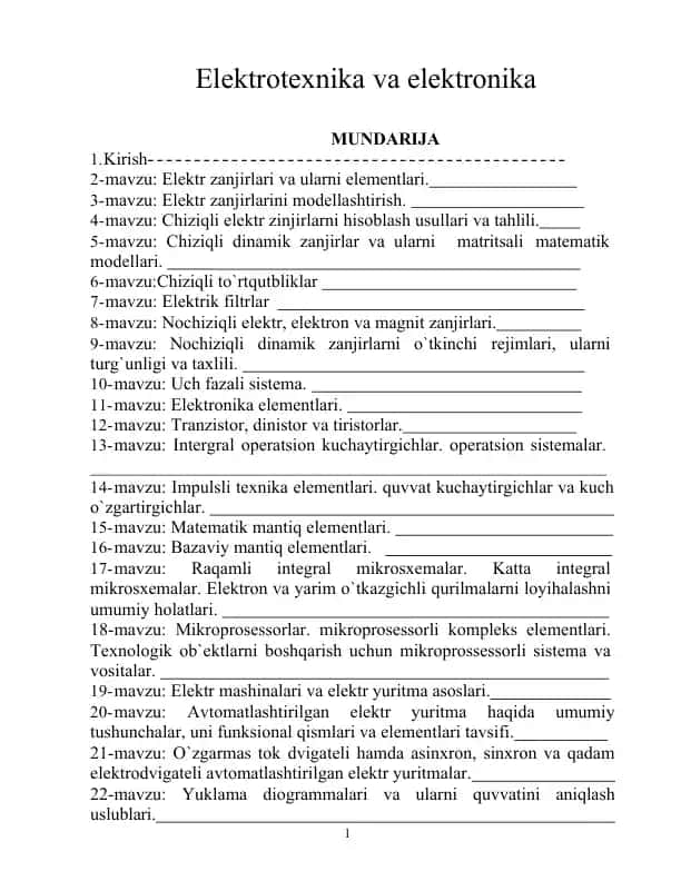 Elektrotexnika va elektronika taqdimoti