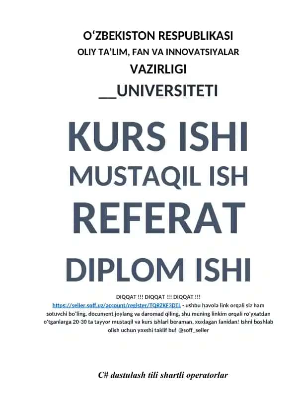 C# dasturlash tili shartli operatorlar