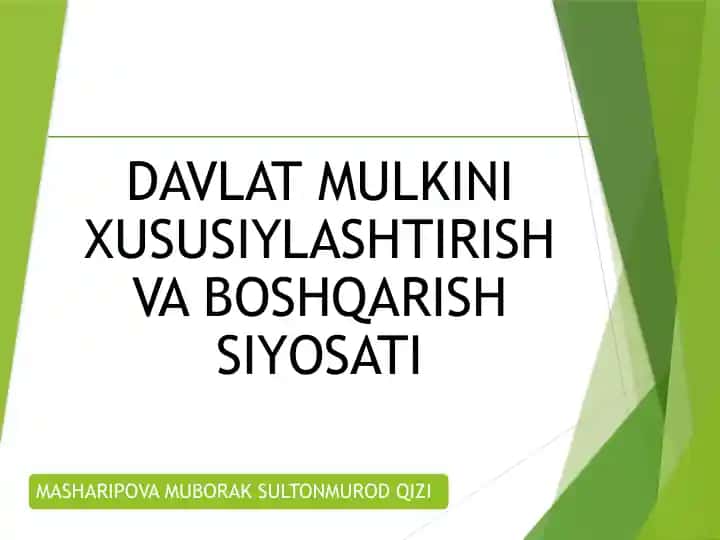 Mulkchilik shakllari