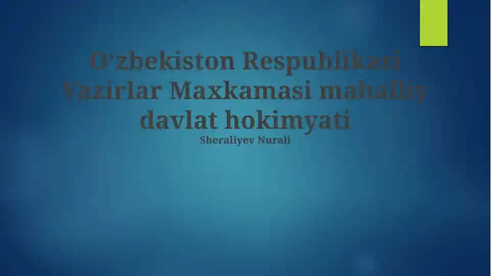 Vazirlar Mahkamasi