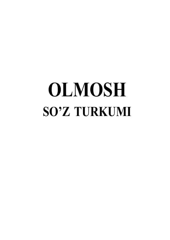 Olmosh So'z turkumi o'quv qo'llanma unversal mukkammal tuzilgan