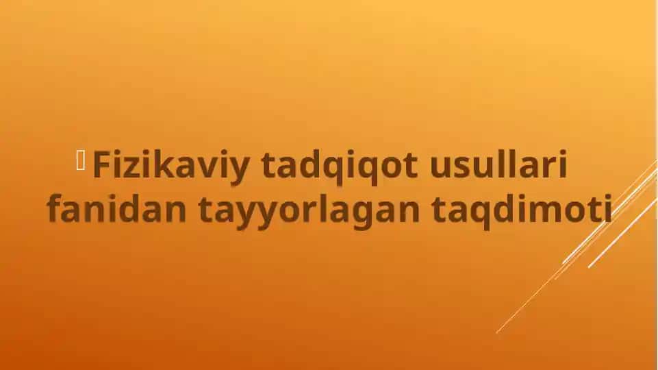 Termogravimetriya va termogravitatsion analiz