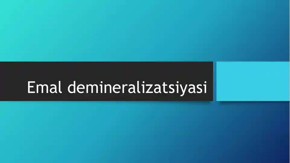 Emaldemineralizatsiyasi