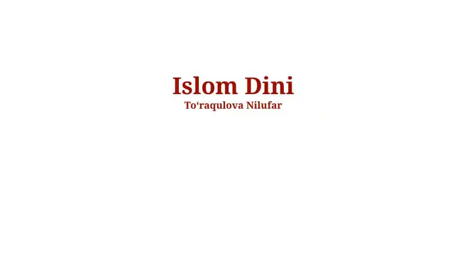 Islom Dini
