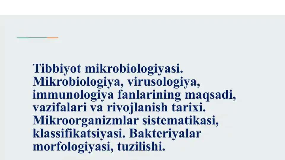 Tibbiyot mikrobiologiyasi