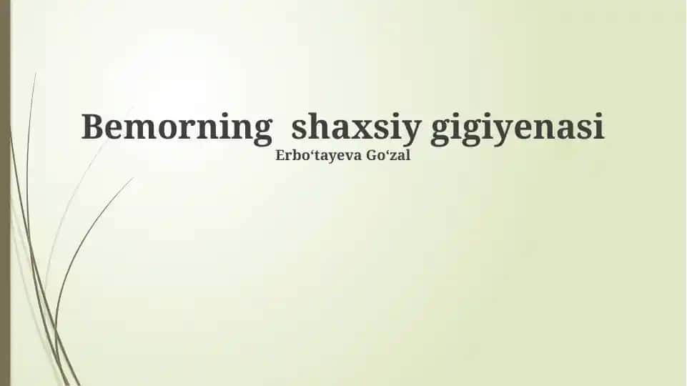Tonggi Shaxsiy Gigiena: Asosiy Qoidalar