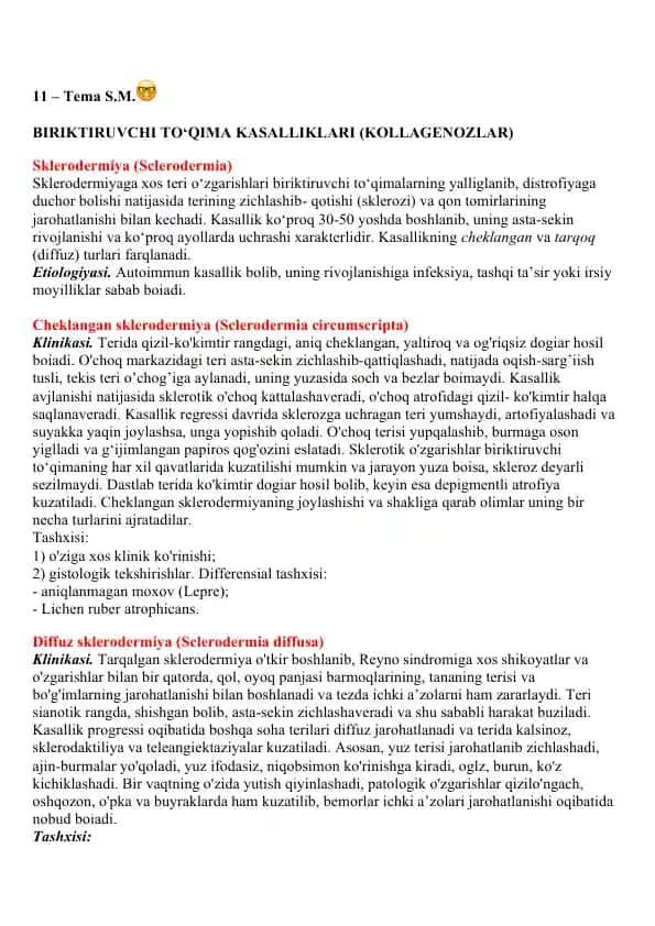 Sklerodermiya (Sclerodermia)