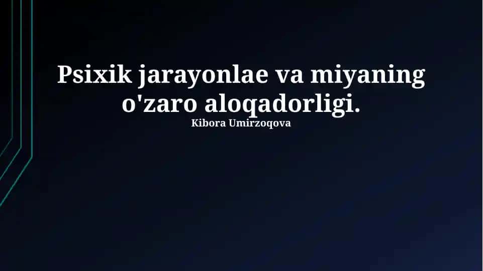 Psixik jarayonlar