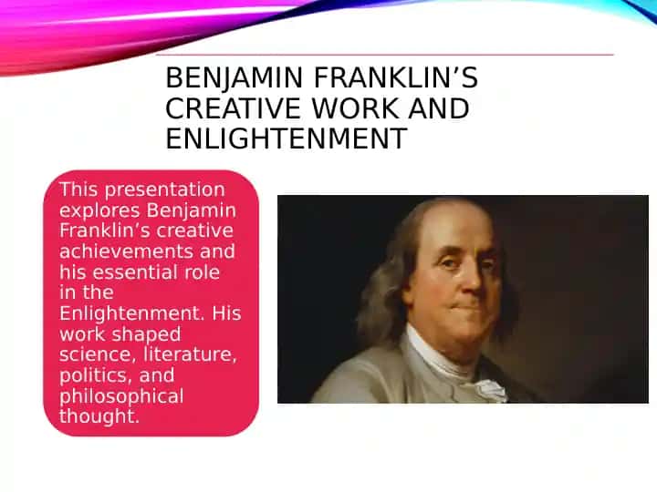 Franklin as an Enlightenment Thinker