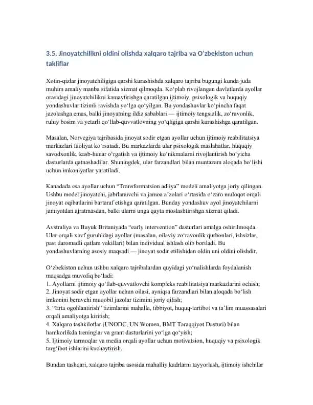 Xalqaro Jinoyatchilikni Oldini Olish