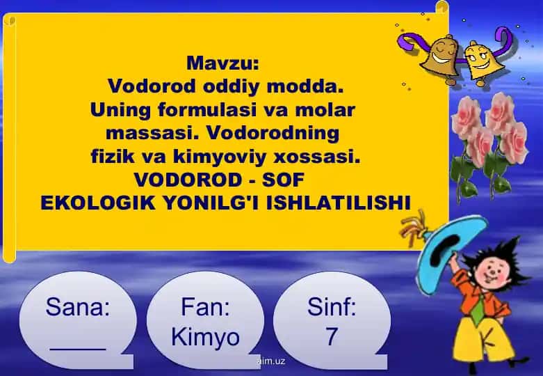 VODOROD – SOF EKOLOGIK YONILG‘I ISHLATILISHI