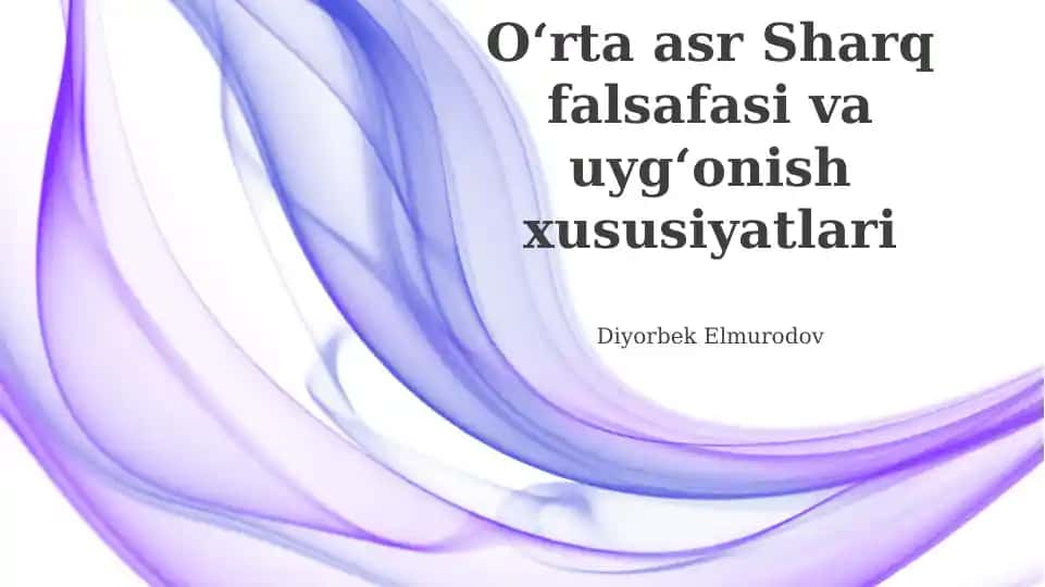 O'rta asr Sharq falsafasi