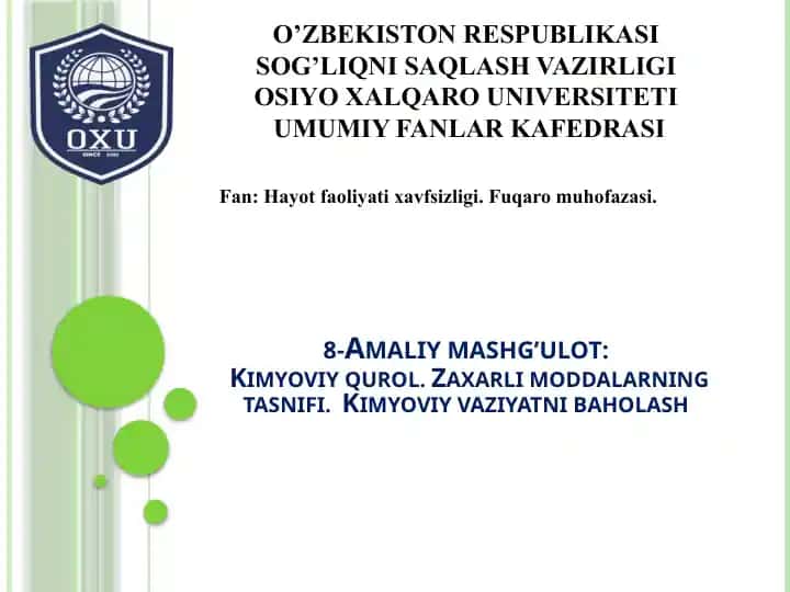Kimyoviy qurol