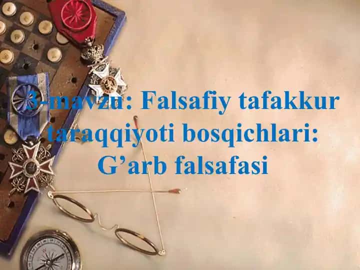 Falsafiy tafakkur taraqqiyoti bosqichlari: G'arb falsafasi