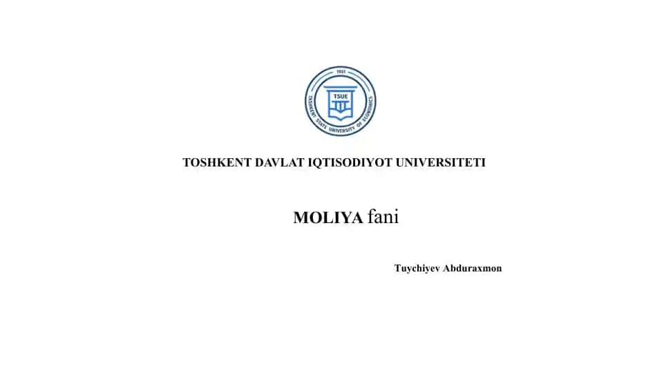 Xo‘jalik yurituvchi subektlarning moliyaviy barqarorligi