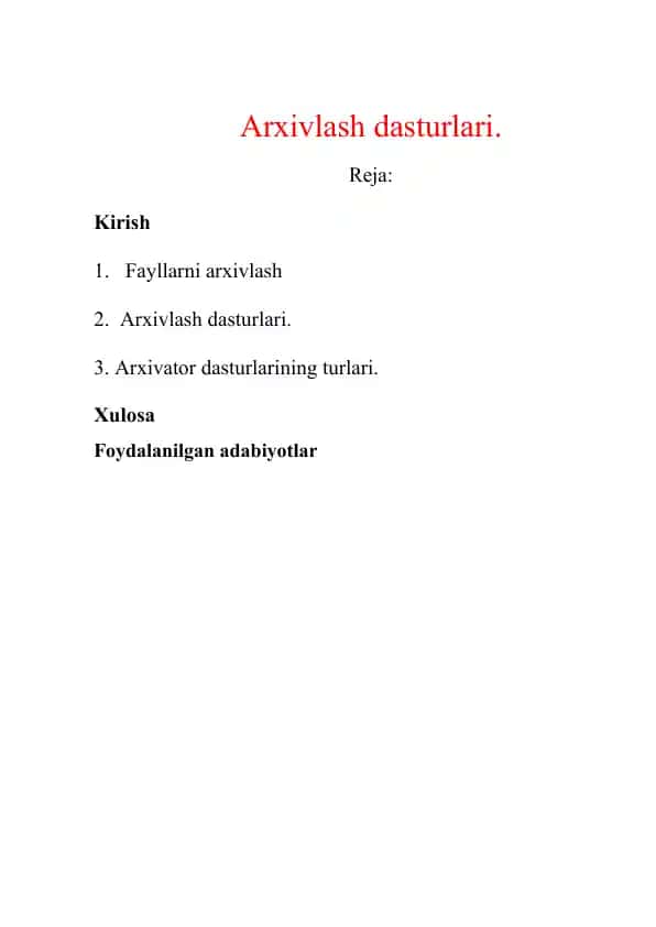 Arxivlash dasturlari