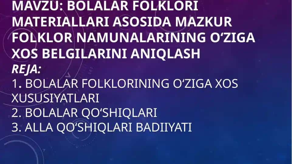 Bolalar folklori materiallari