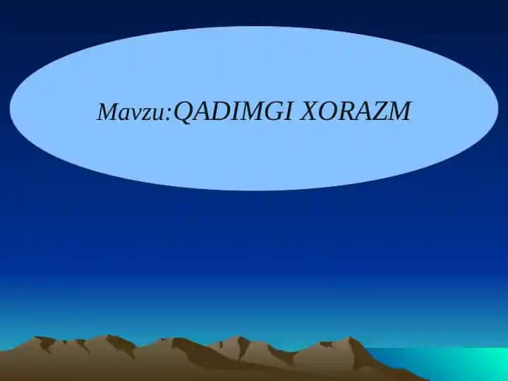 Qadimgi Xorazm