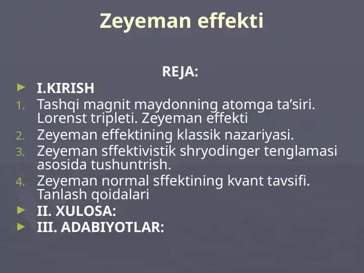 Zeyeman effekti