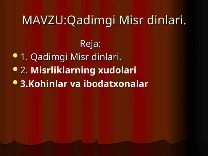 Qadimgi Misr dinlari