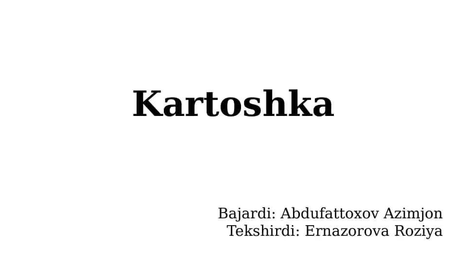 Kartoshka