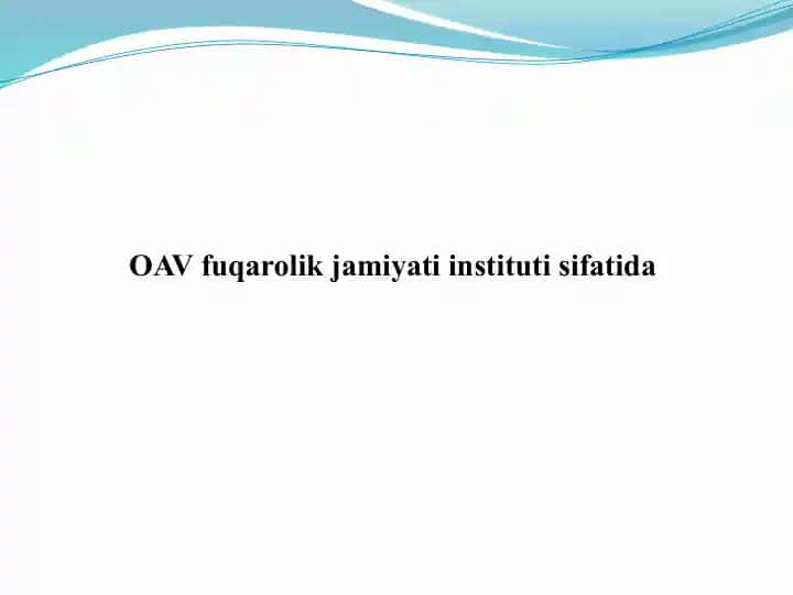 OAV fuqarolik jamiyati