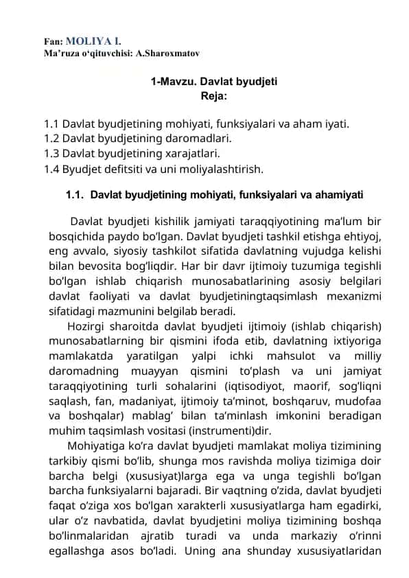 Davlat byudjeti