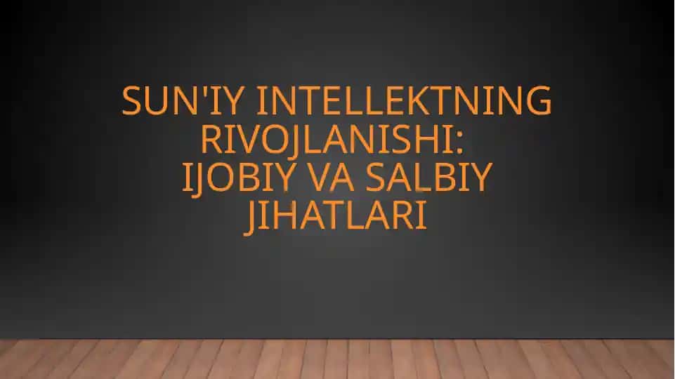 Sun'iy Intellekt