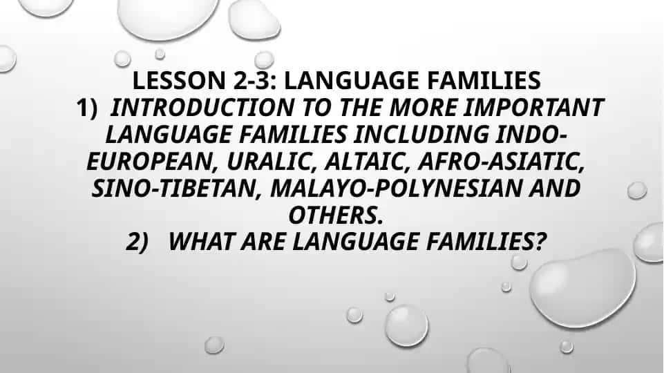Language Families