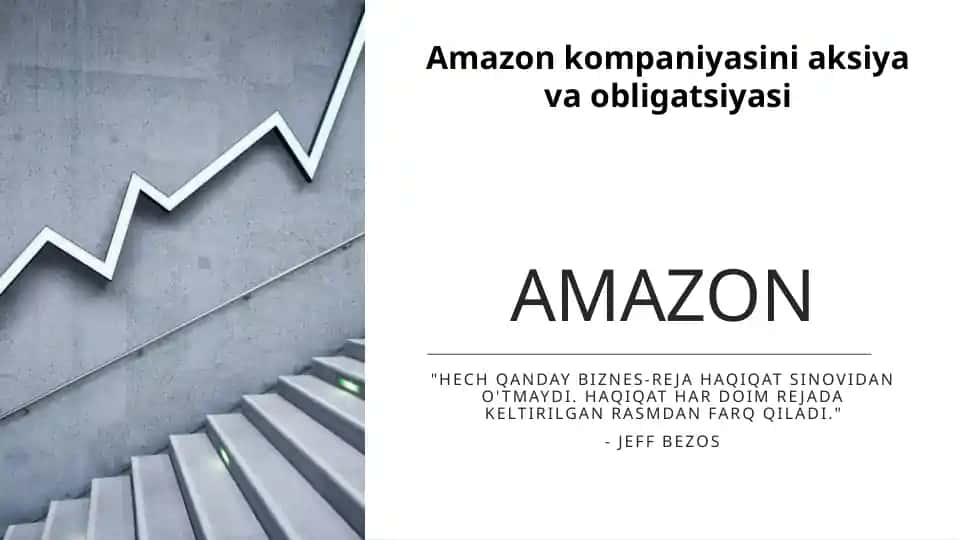 Amazon kompaniyasini aksiya va obligatsiyasi