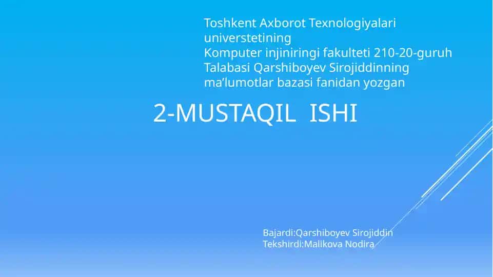 Shahar ma’lumotlar bazasi