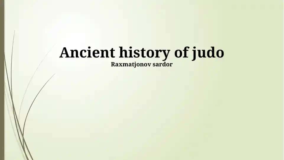 Ancient history of judo