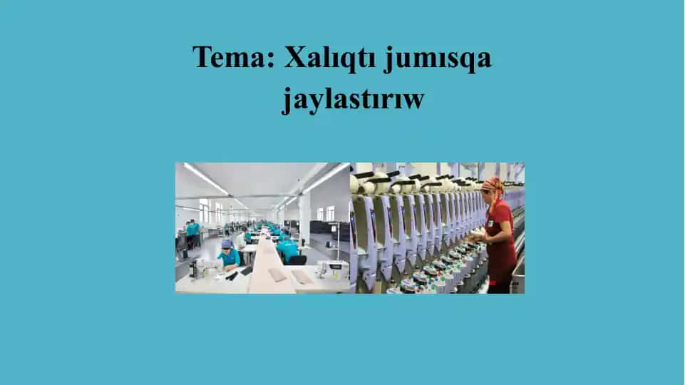 Puqaralardı jumıs penen támiyinlew huqıqı