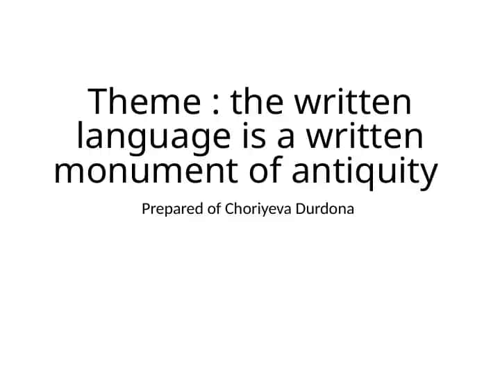 The history of writing