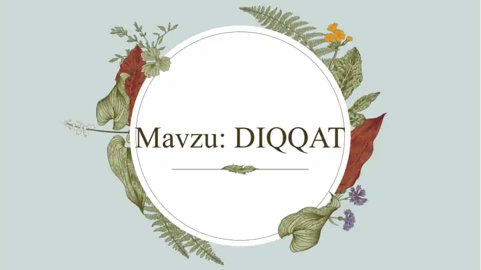 Diqqat turlari va xususiyatlari