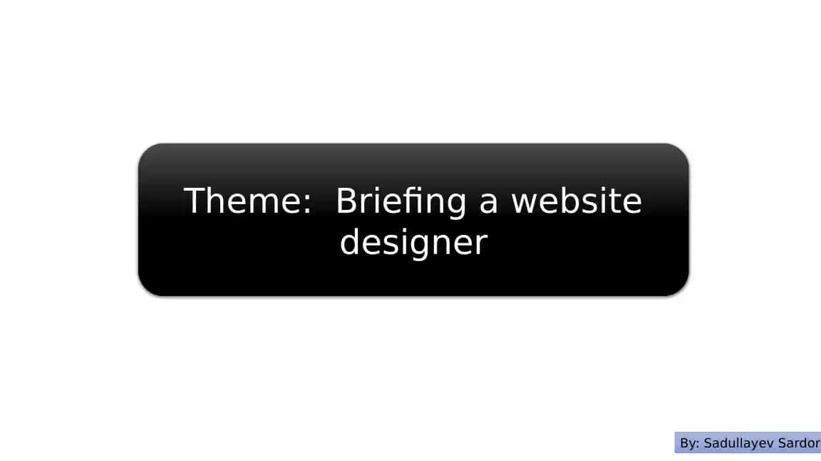 How to Brief a Website Designer