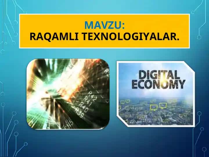 Raqamli texnologiyalar