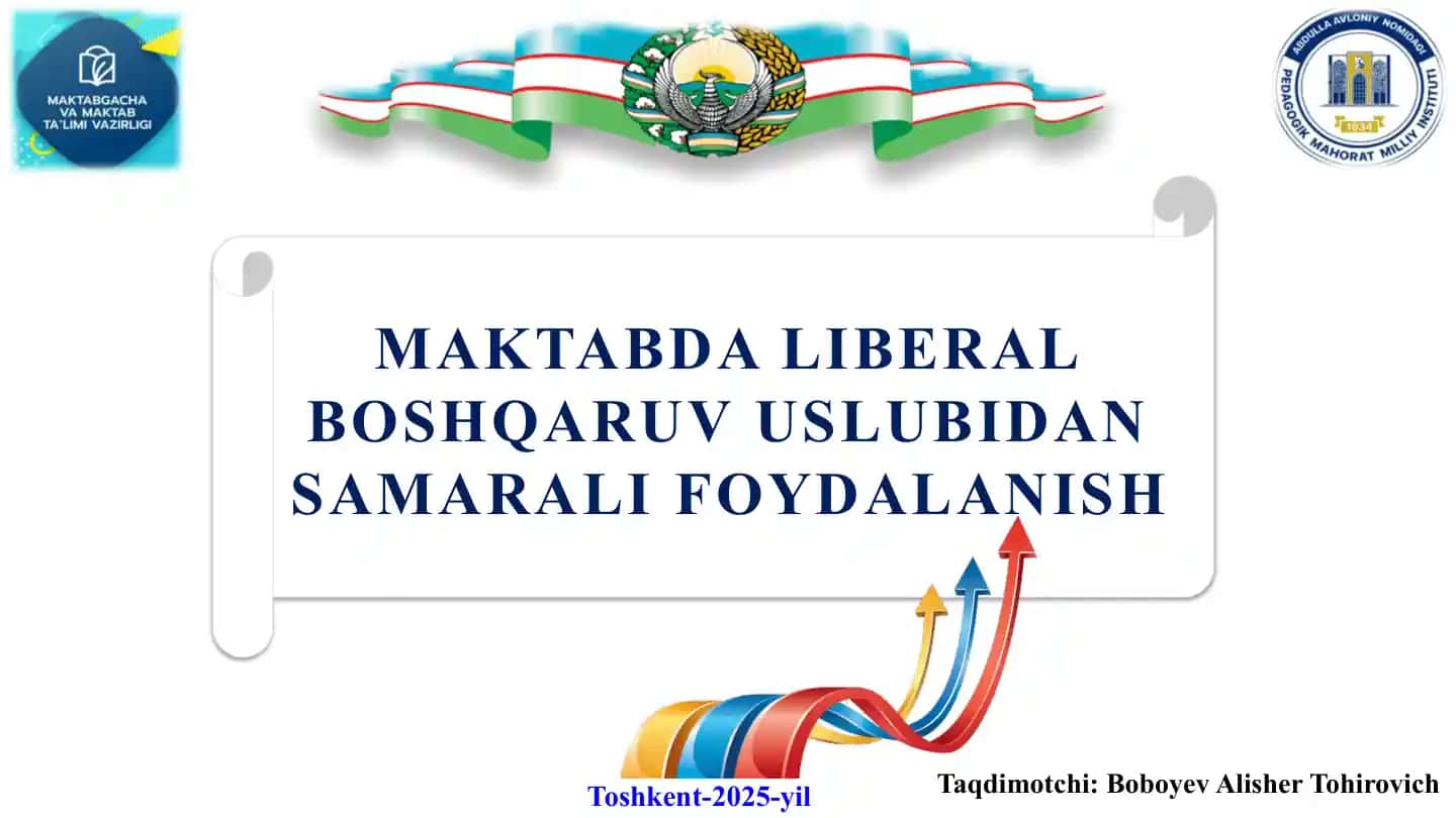 Liberal boshqaruv uslubi ma'ruzasi