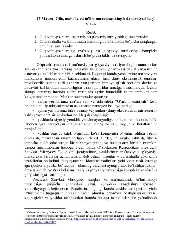 O'quvchi-yoshlarning Ma'naviy va G'oyaviy Tarbiyasidagi Muammolar