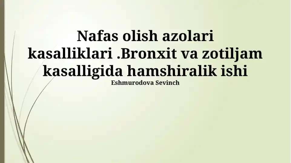 Nafas olish azolari kasalliklari