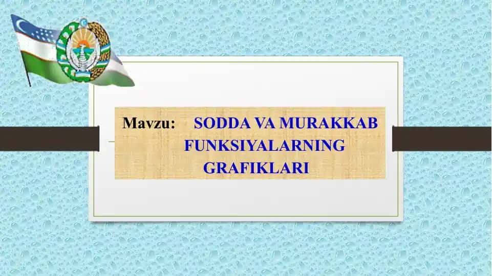 MS Excel 2010 da Sodda va Murakkab Funksiyalarning Grafiklari