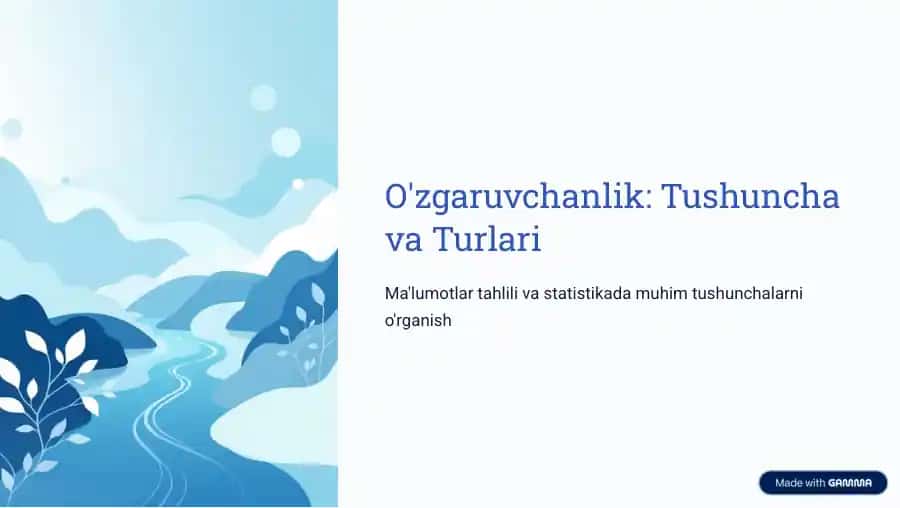 O'zgaruvchanlik: Tushuncha va Turlari