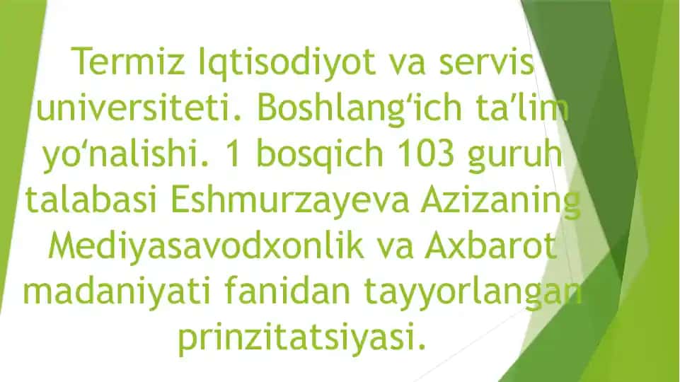 Mediasavodxonlikni baholash