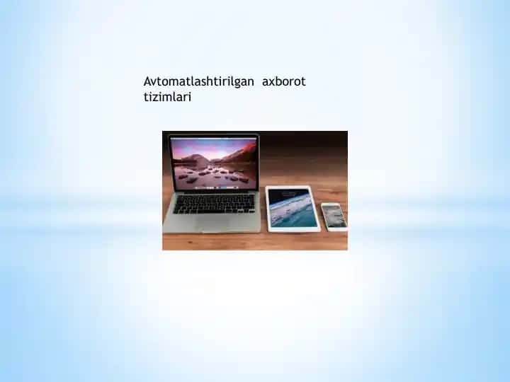 Avtomatlashtirilgan axborot tizimlari