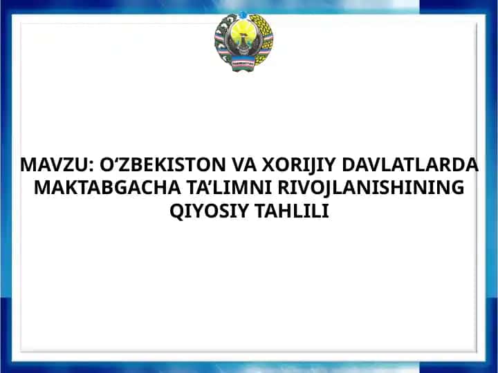 Xalq ta'limi tizimi