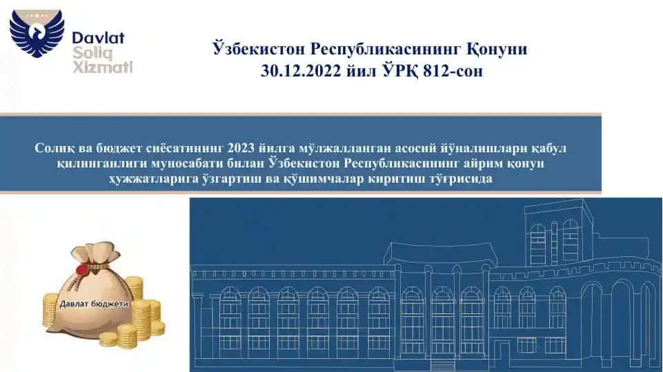 Soliq va Byudjet Siyosati 2023 yil