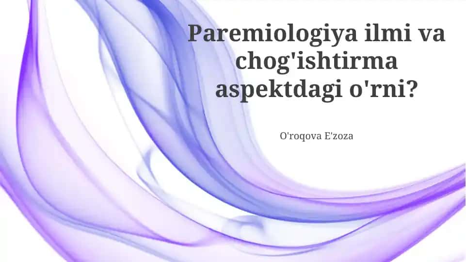 Paremiologiya: Ta'rif va mohiyat