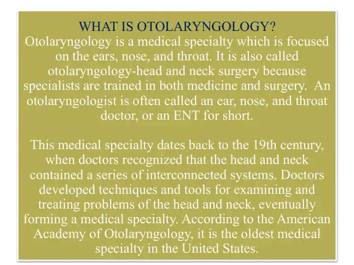 Otolaryngology