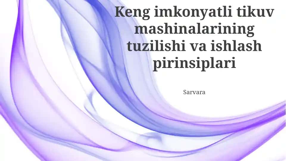 Keng imkonyatli tikuv mashinalari